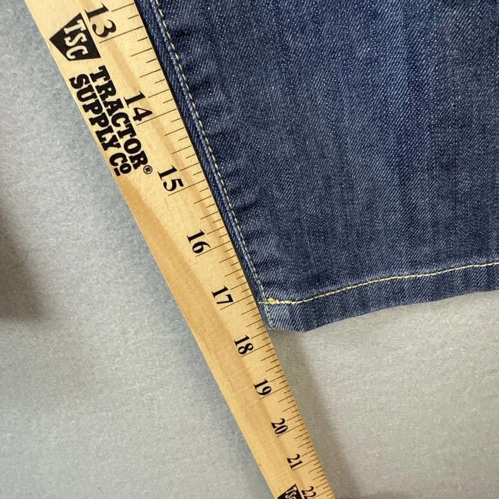 Smiths Dungarees Capri Jeans Women Size 12 Blue Denim Crop Stretch Coastal Vacay - Picture 5 of 13